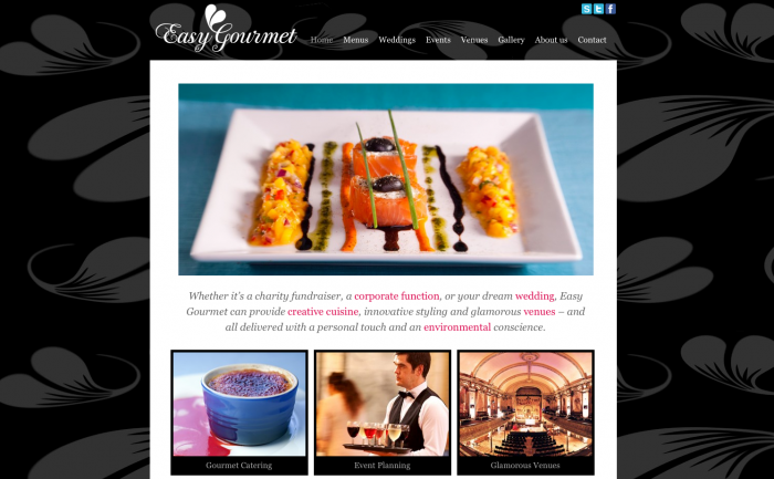 Easy Gourmet Catering new CMS website