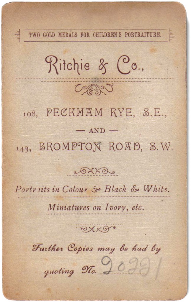 1903 Ritchie & Co, Photography 108 Peckham Rye and 143 Brompton Road