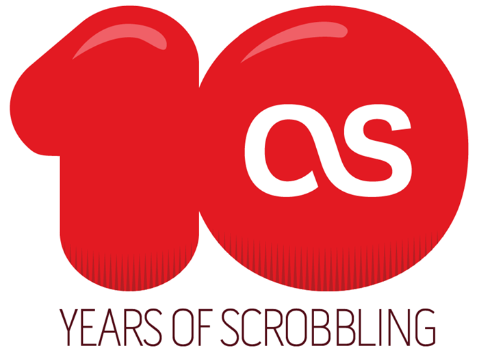 Last.fm 10 years of scrobbles logo