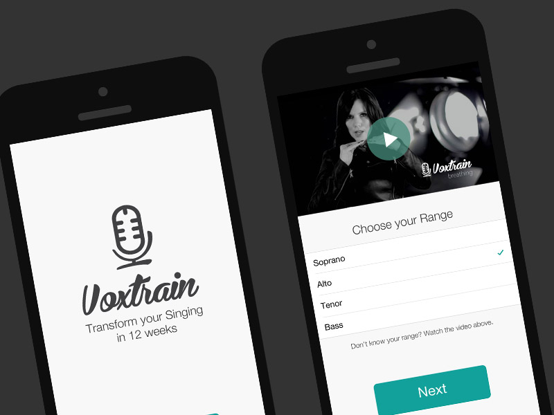Voxtrain professional singing teaching iPhone app
