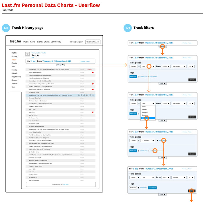 Filtering UI wireframe